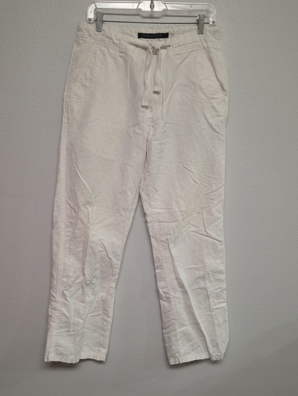 Sean John Men's Cream Drawstring Chinos